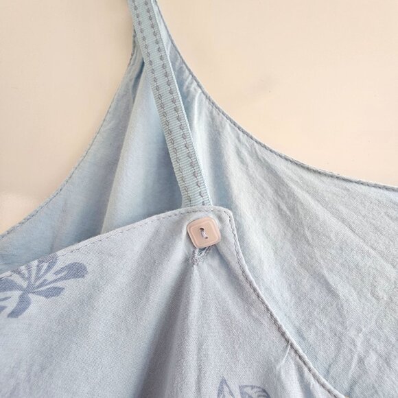 Organic Cotton Light Blue Sundress With Floral Patterns Womans Large Horny Toad - Picture 5 of 10